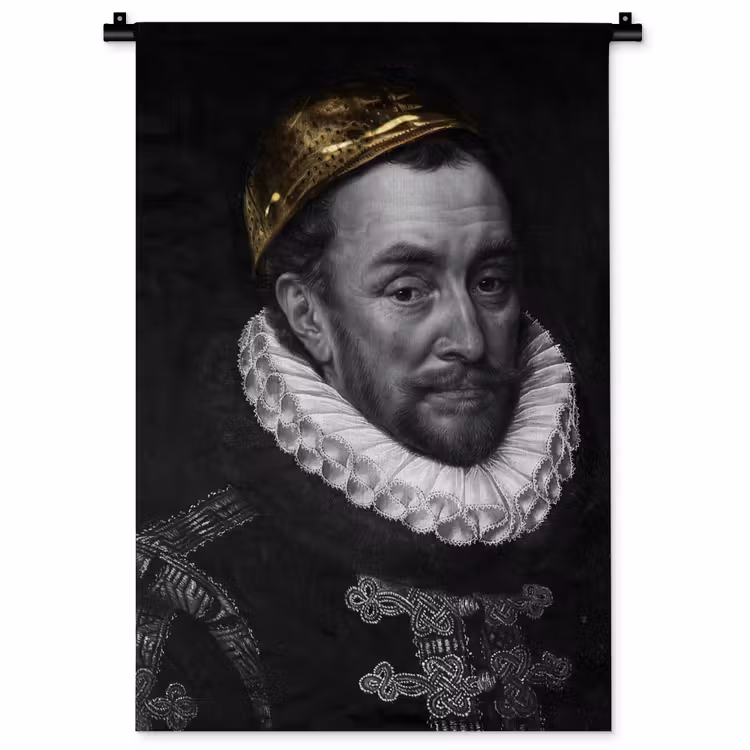 Willem van Oranje - Adriaen Thomasz - Goud Wandkleed katoen klein -zz3d