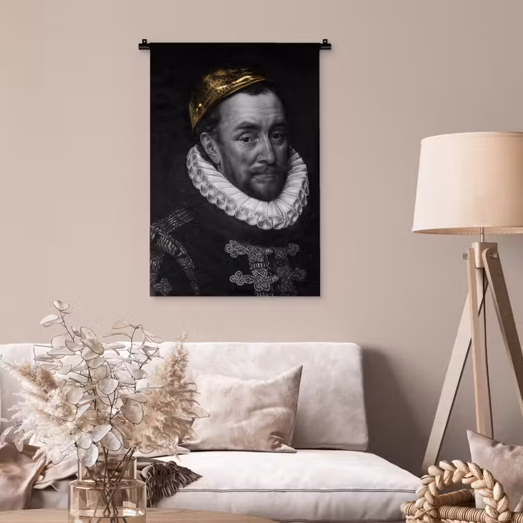 Willem van Oranje - Adriaen Thomasz - Goud Wandkleed katoen klein -sfeer4