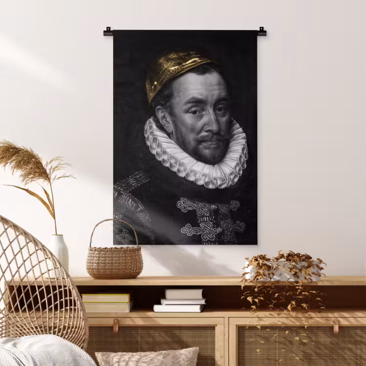 Willem van Oranje - Adriaen Thomasz - Goud Wandkleed katoen klein -sfeer5