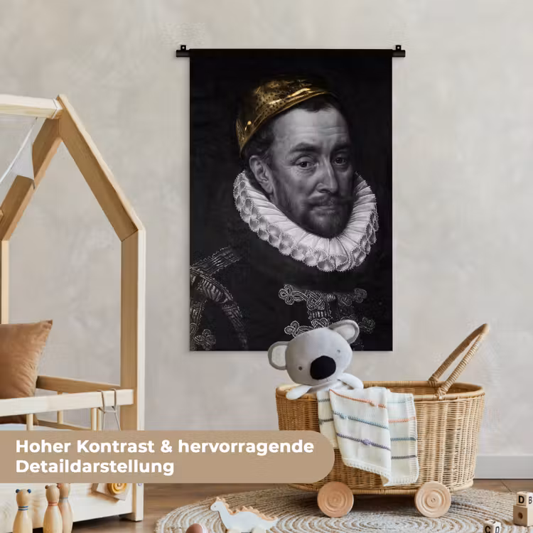 Willem van Oranje - Adriaen Thomasz - Goud Wandkleed katoen klein -xsfeer1_kind_DE