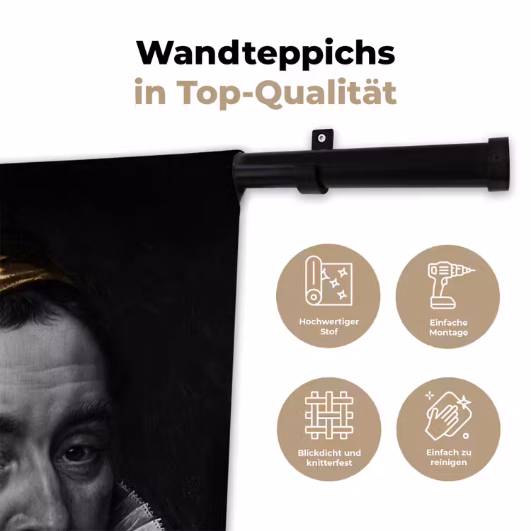 Willem van Oranje - Adriaen Thomasz - Goud Wandkleed katoen klein -tsfeer2_DE