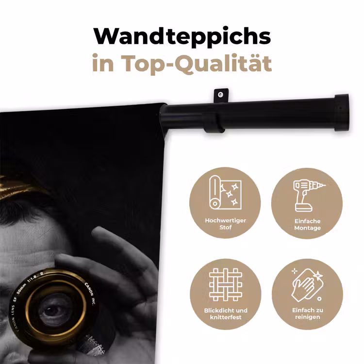 Willem van Oranje - Adriaen Thomasz - Goud - Lens Wandkleed katoen klein -tsfeer2_DE