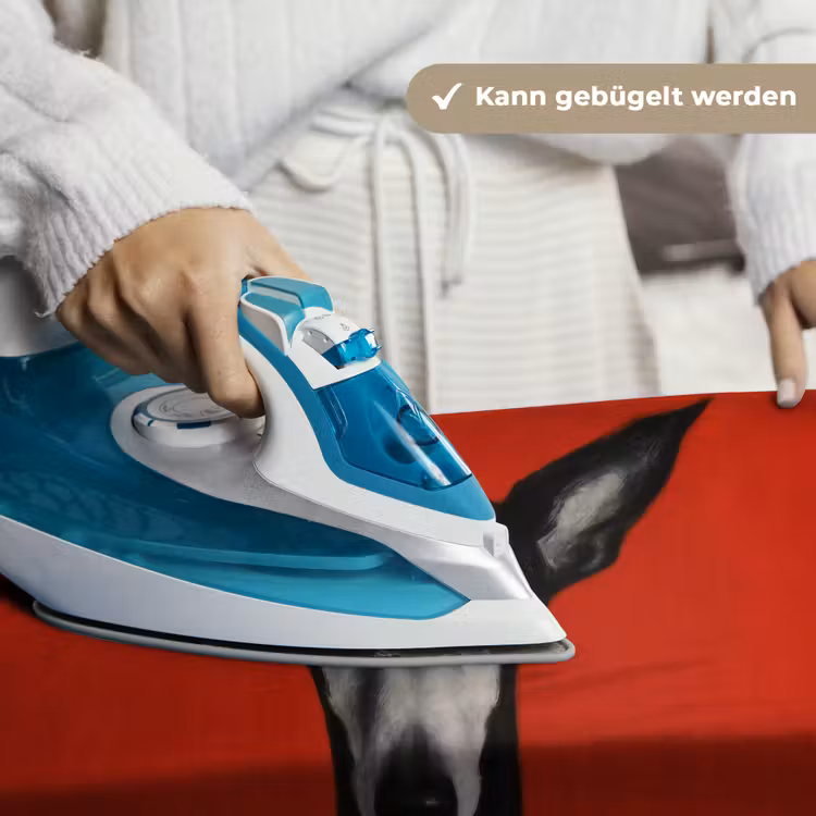 Windhond - Minimalistisch - Rood Wandkleed katoen klein -tsfeer9_DE