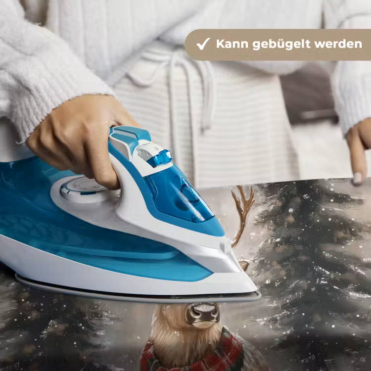 Winter - Bos - Rendier - Donker Wandkleed katoen klein -tsfeer9_DE