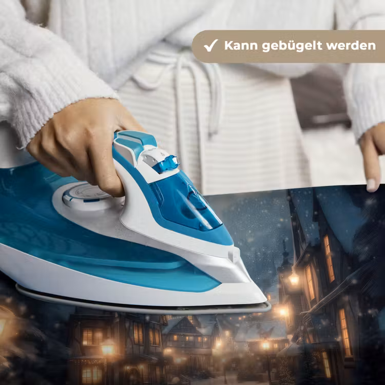 Winterdorp - Sneeuw - Donker Wandkleed katoen klein -tsfeer9_DE