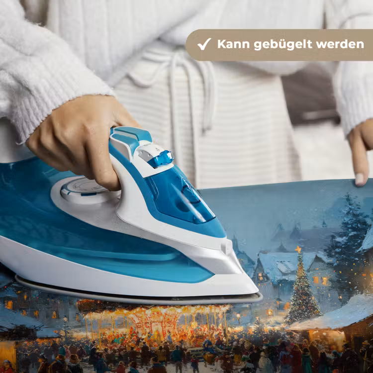 Winterkermis - Dorp - Kleurrijk Wandkleed katoen klein -tsfeer9_DE