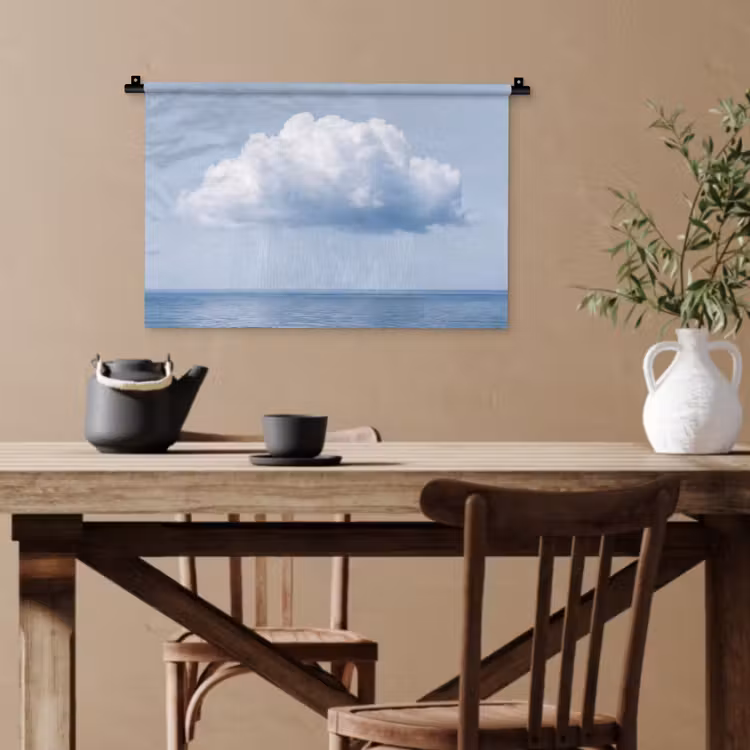 Wandteppich - Wolke – Regen – Natur - Wolk - Regen - Natuur Wandkleed katoen klein