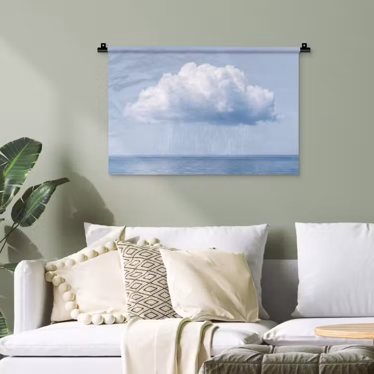 Wandteppich - Wolke – Regen – Natur - Wolk - Regen - Natuur Wandkleed katoen klein