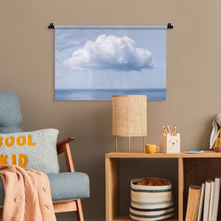 Wandteppich - Wolke – Regen – Natur - Wolk - Regen - Natuur Wandkleed katoen klein