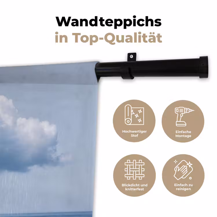 Wandteppich - Wolke – Regen – Natur - Wolk - Regen - Natuur Wandkleed katoen klein