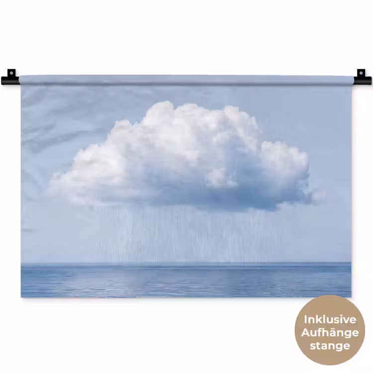 Wandteppich - Wolke – Regen – Natur - Wolk - Regen - Natuur Wandkleed katoen klein