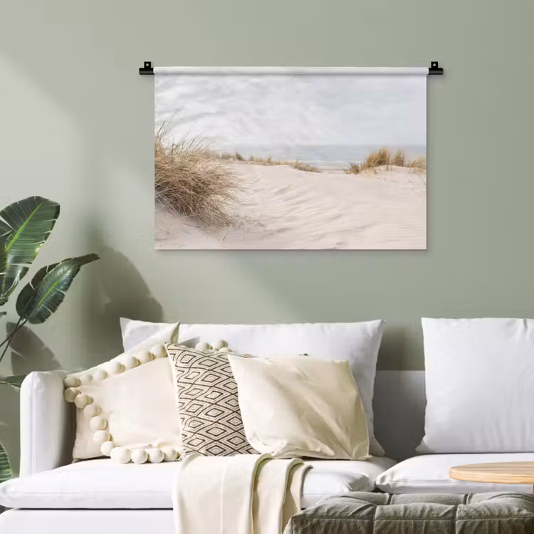 Wolken - Duinlandschap - Zand Wandkleed katoen klein -sfeer7