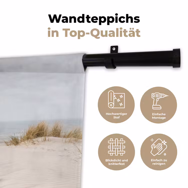 Wolken - Duinlandschap - Zand Wandkleed katoen klein -tsfeer2_DE