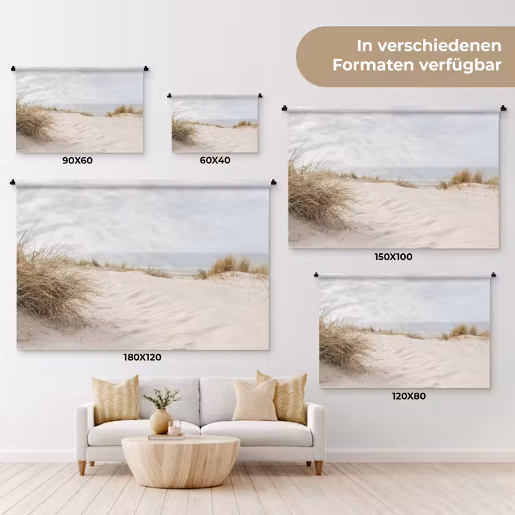 Wolken - Duinlandschap - Zand Wandkleed katoen klein -tsfeer8_DE