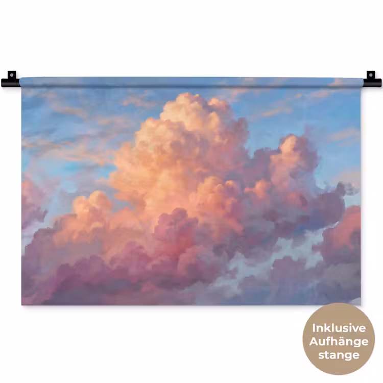 Wolken - Lucht - Natuur - Abstract - Kleurrijk Wandkleed katoen klein -t3d_DE