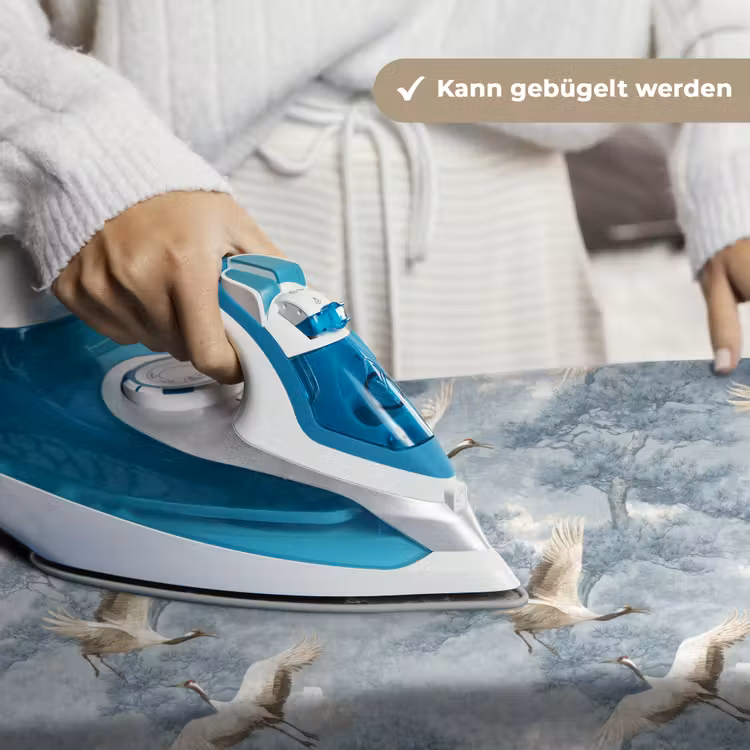 Wolken - Kraanvogels - Blauw Wandkleed katoen klein 269 -tsfeer9_DE