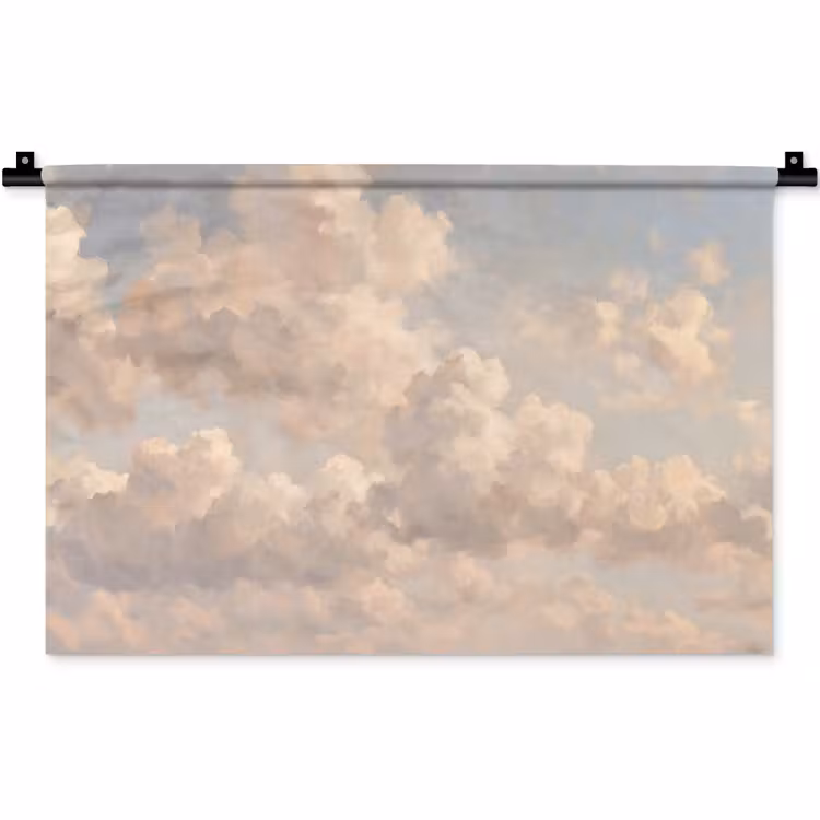 Wolken - Zacht - Natuur - Klassiek - Beige Wandkleed katoen klein -zz3d