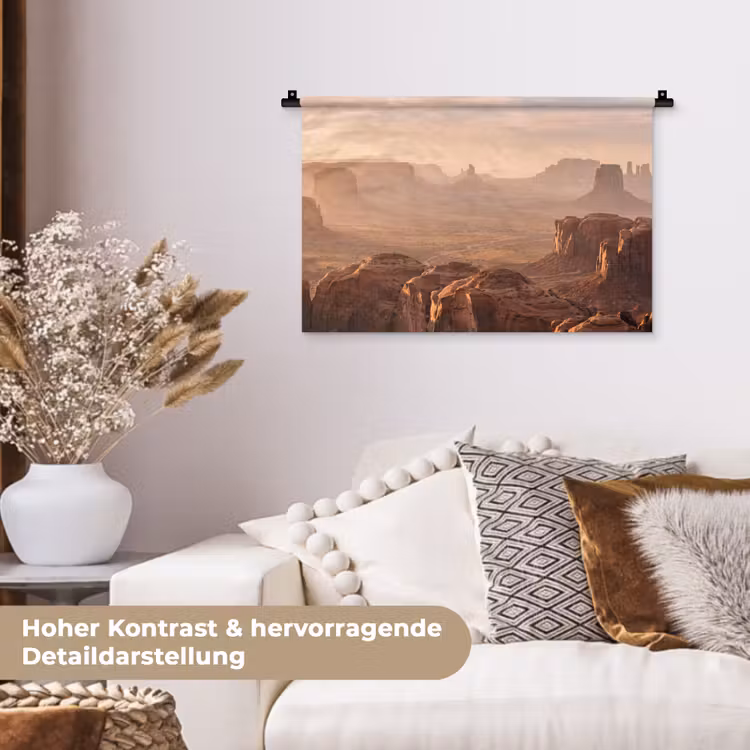 Woestijn - Landschap - Natuur Wandkleed katoen klein -tsfeer1_DE