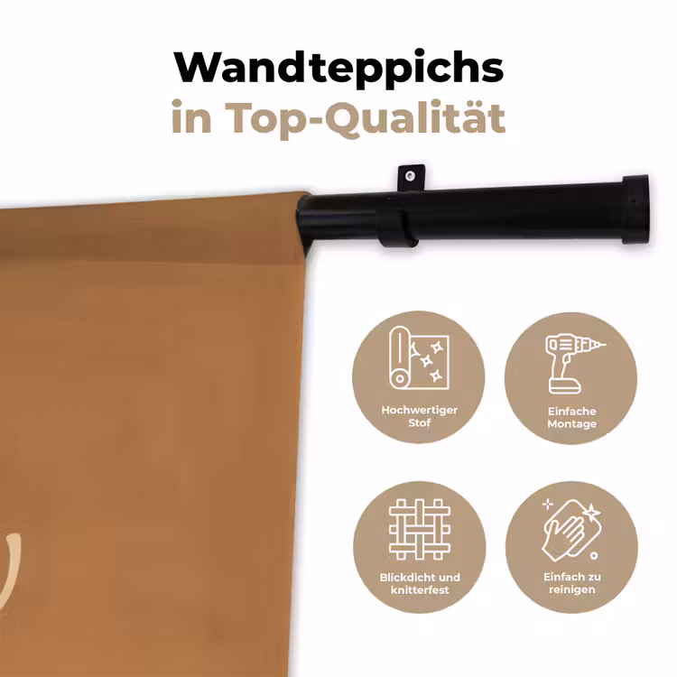 Yee haw - Bruin - Minimalistisch Wandkleed katoen klein -tsfeer2_DE