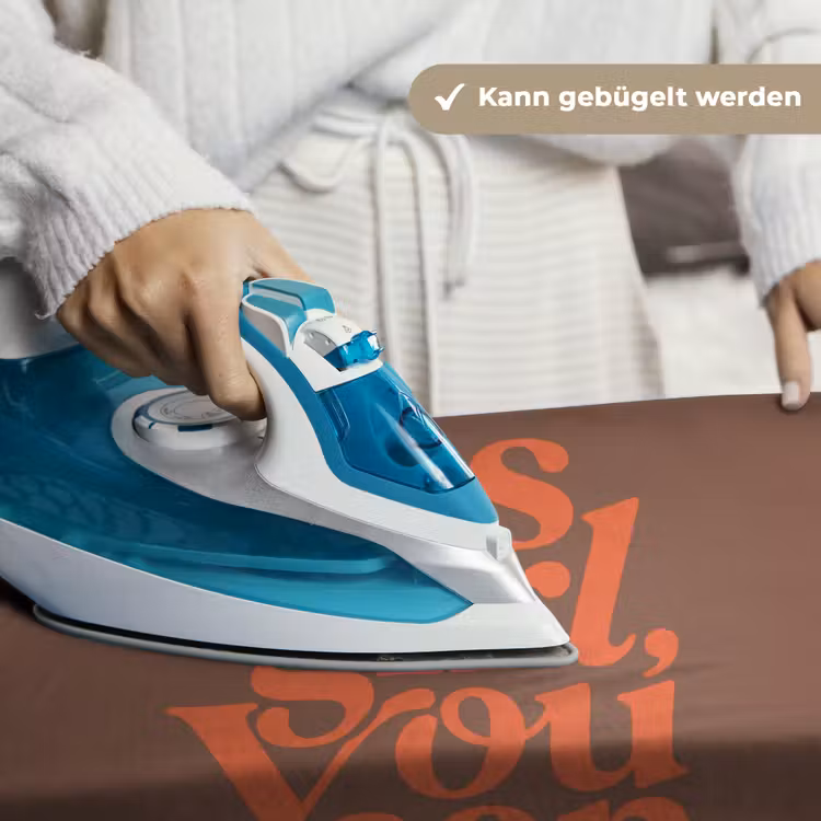 Yes girl you can - Oranje - Bruin Wandkleed katoen klein -tsfeer9_DE