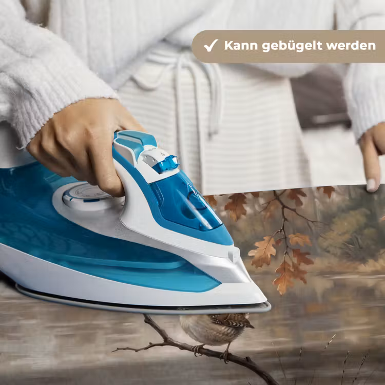 Winterkoninkje - Tak - Rivier - Natuur - Sfeervol Wandkleed katoen klein -tsfeer9_DE