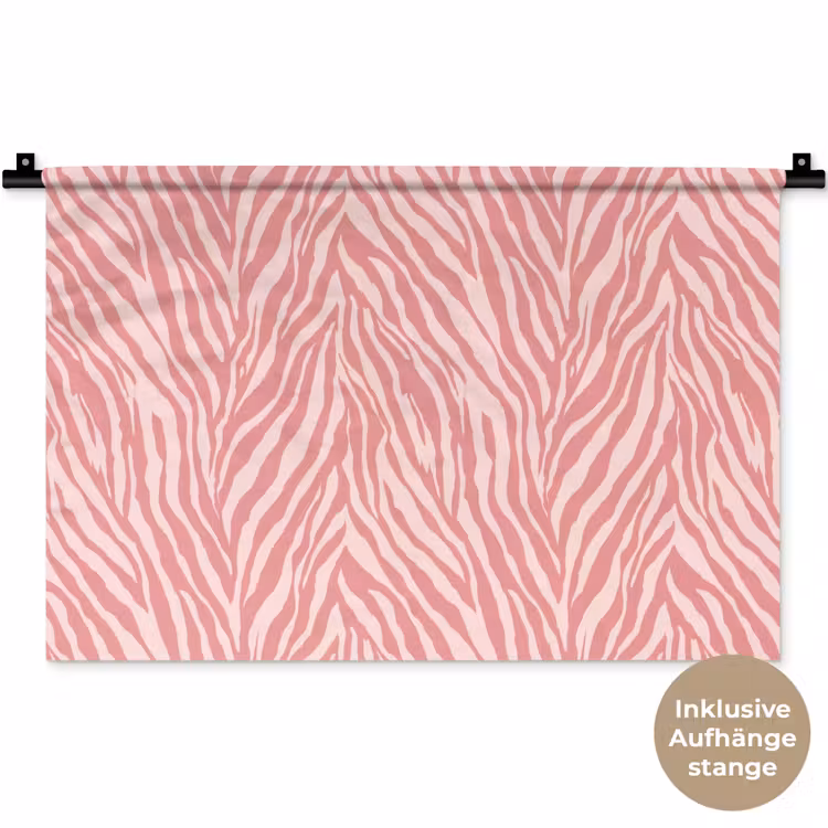 Zebra - Print - Roze Wandkleed katoen klein 269 -t3d_DE