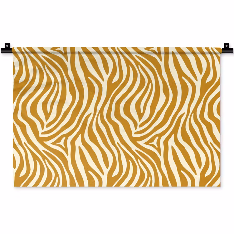 Zebra - Klassiek - Oker - Geel Wandkleed katoen klein 269 -zz3d