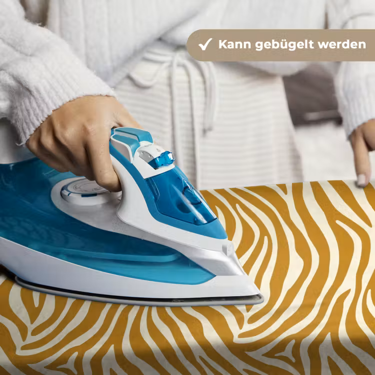 Zebra - Klassiek - Oker - Geel Wandkleed katoen klein 269 -tsfeer9_DE