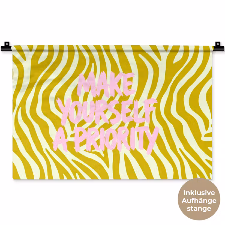 Zebraprint - Priority - Roze Wandkleed katoen klein -t3d_DE