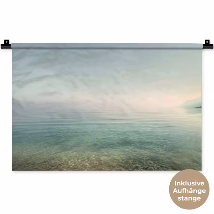 Zee - Horizon - Blauw - Mist Wandkleed katoen klein -t3d_DE