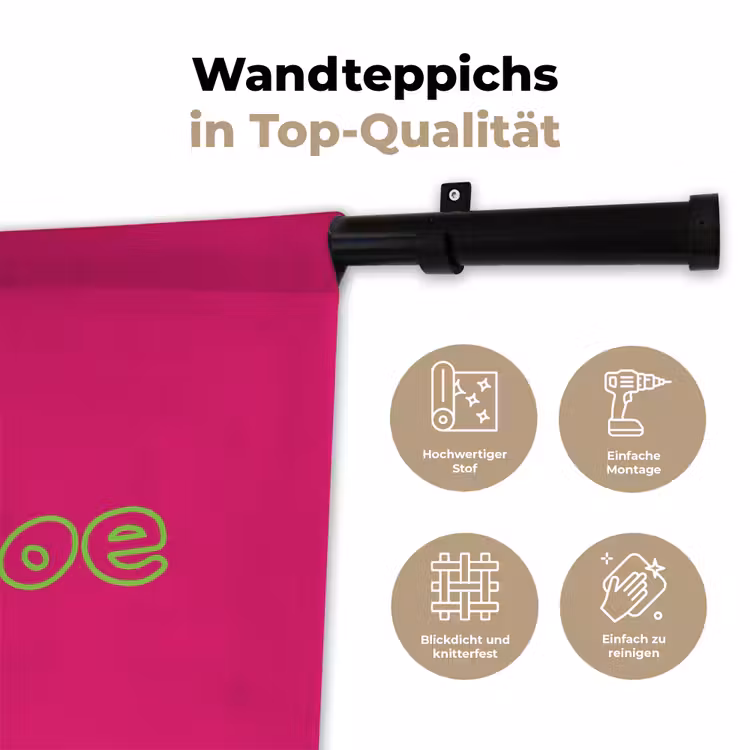 Toedeloe - Groen - Roze Wandkleed katoen klein -tsfeer2_DE