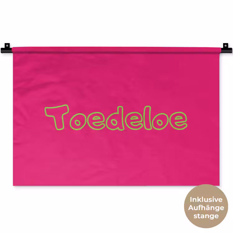 Toedeloe - Groen - Roze Wandkleed katoen klein -t3d_DE