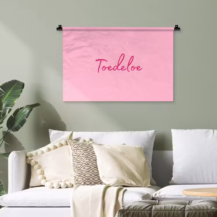 Toedeloe - Roze - Minimalistisch Wandkleed katoen klein -sfeer7