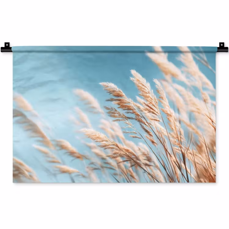 Siergras - Wind - Lichtbruin Wandkleed katoen klein -zz3d