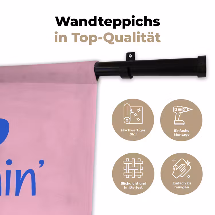 Quote - Blauw - Lettertype - Keuken Wandkleed katoen klein -tsfeer2_DE