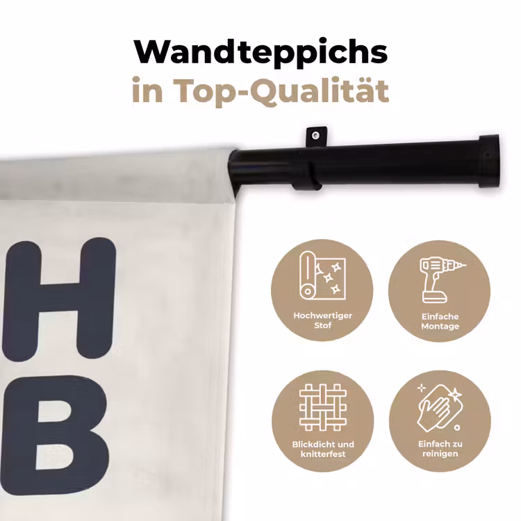 Quote - Grijs - Wit Wandkleed katoen klein -tsfeer2_DE