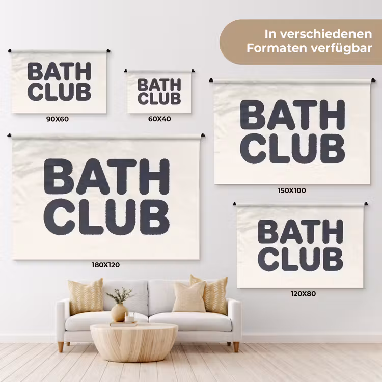 Quote - Grijs - Wit Wandkleed katoen klein -tsfeer8_DE