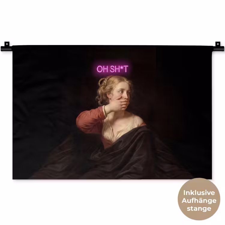 Quote - Neon - vrouw Wandkleed katoen klein -t3d_DE