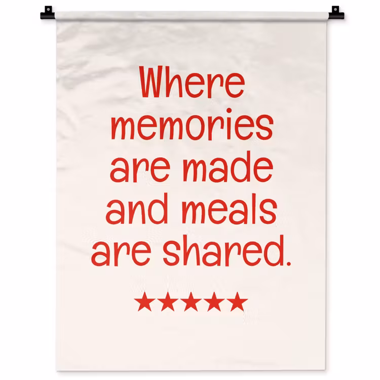 Quote - Sterren - Rood - Memories Wandkleed katoen klein -zz3d