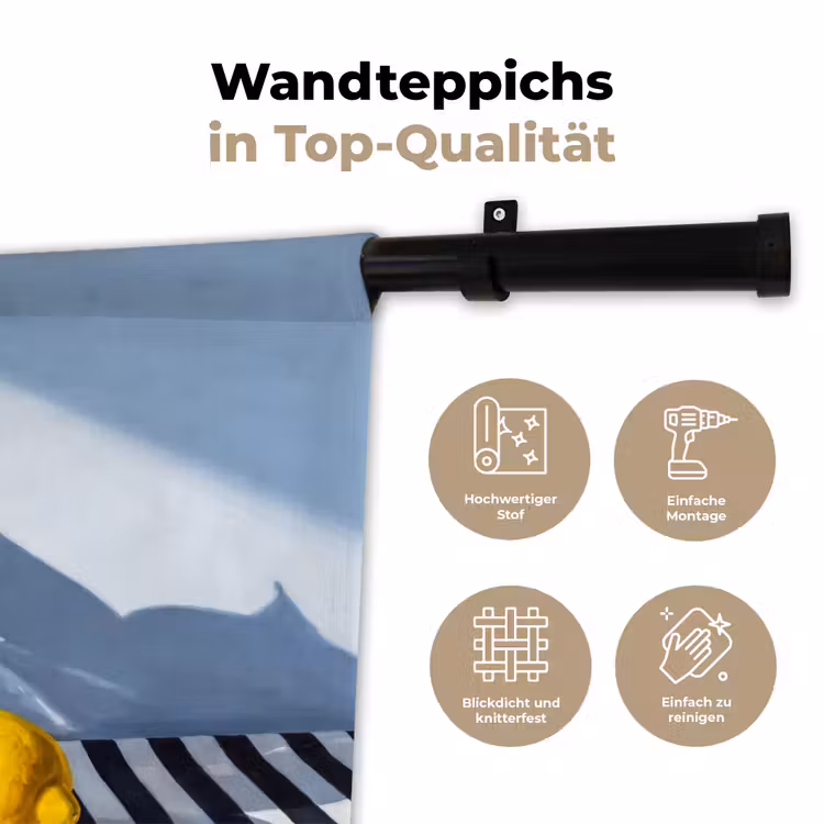 Wandteppich - Zitronen – Obst – Gelb - Citroenen - Fruit - Geel Wandkleed katoen klein