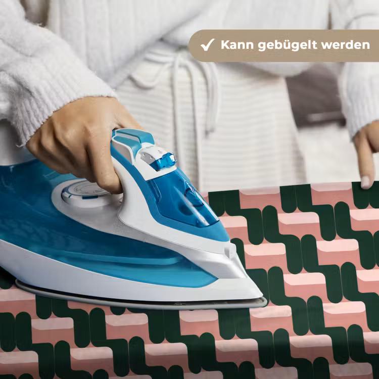Vlechtpatroon - Groen - Roze - Geometrisch Wandkleed katoen klein 269 -tsfeer9_DE