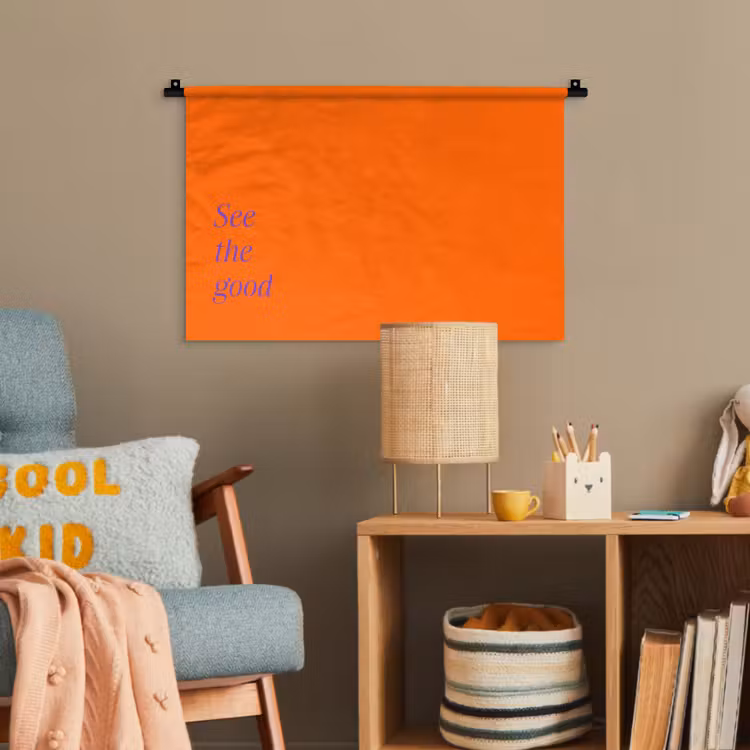 See te good - Paars - Oranje Wandkleed katoen klein -wsfeer4_kind