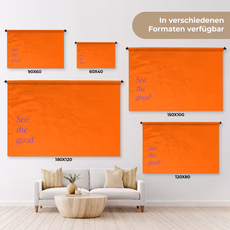 See te good - Paars - Oranje Wandkleed katoen klein -tsfeer8_DE