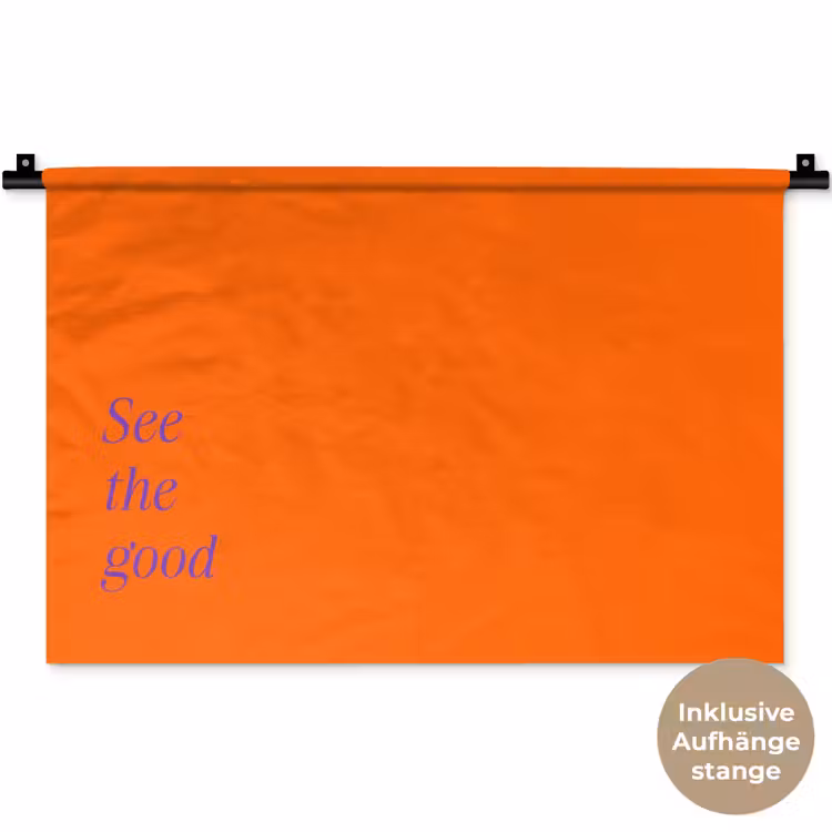 See te good - Paars - Oranje Wandkleed katoen klein -t3d_DE