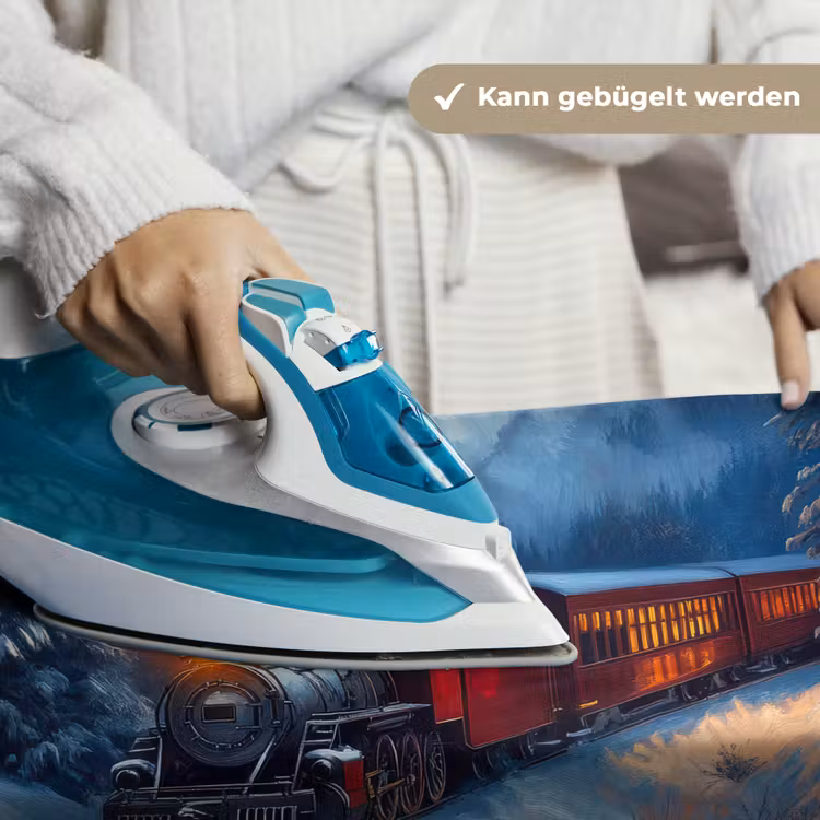Trein - Kerst - Sneeuw - Kersttrein Wandkleed katoen klein -tsfeer9_DE
