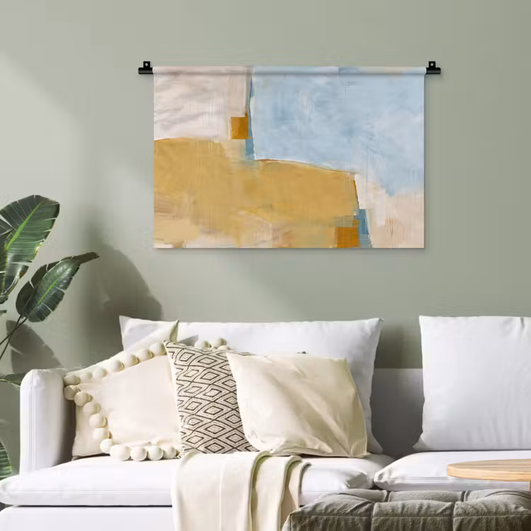 Abstract - Kleuren - Kunst - Modern - Blauw Wandkleed katoen klein -sfeer7