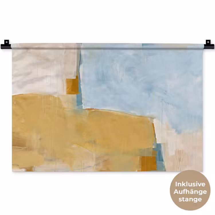 Abstract - Kleuren - Kunst - Modern - Blauw Wandkleed katoen klein -t3d_DE