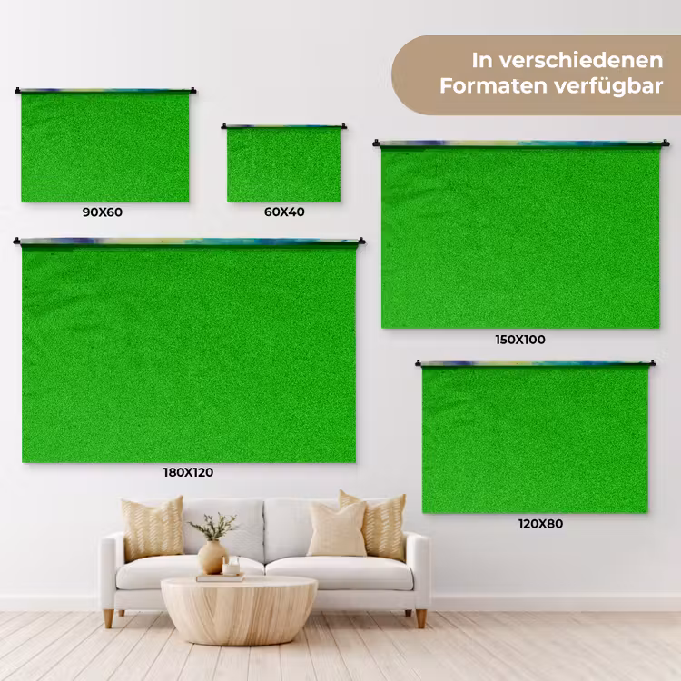 Abstract - Kleuren - Modern - Groen - Roze Wandkleed katoen klein -tsfeer8_DE
