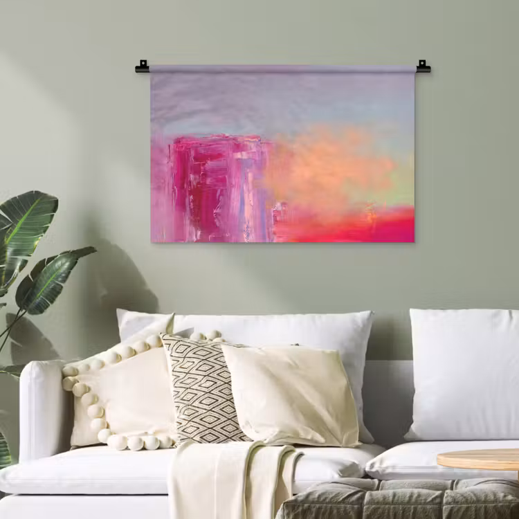 Abstract - Kleuren - Modern - Roze Wandkleed katoen klein -sfeer7