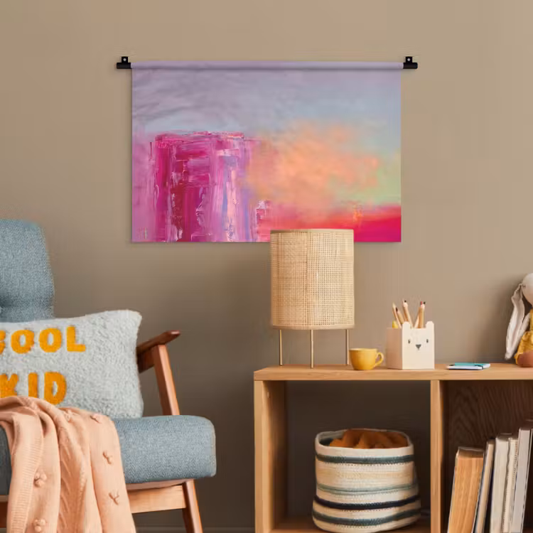 Abstract - Kleuren - Modern - Roze Wandkleed katoen klein -wsfeer4_kind